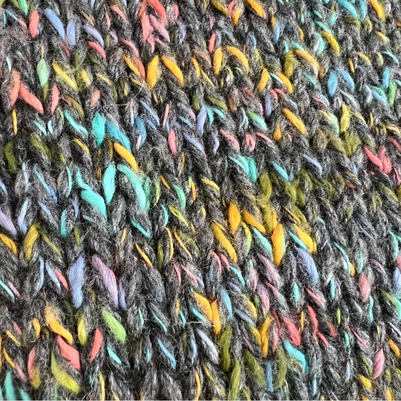 VINTAGE 80s Reference Point marled puff shoulder SWEATER - Picture 2 of 5